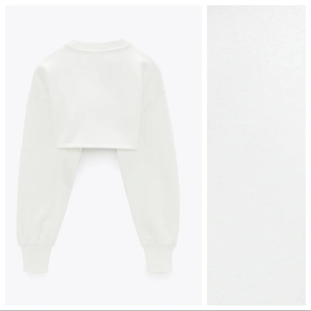 NWT. Zara Ivory Embroidered Blouse. Size M.